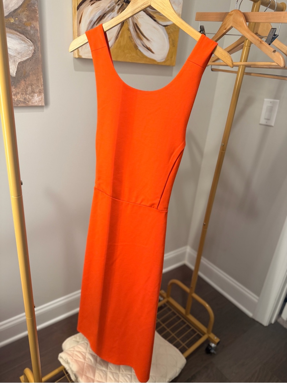 Banana Republic Bright Orange Sleeveless Sheath Dress